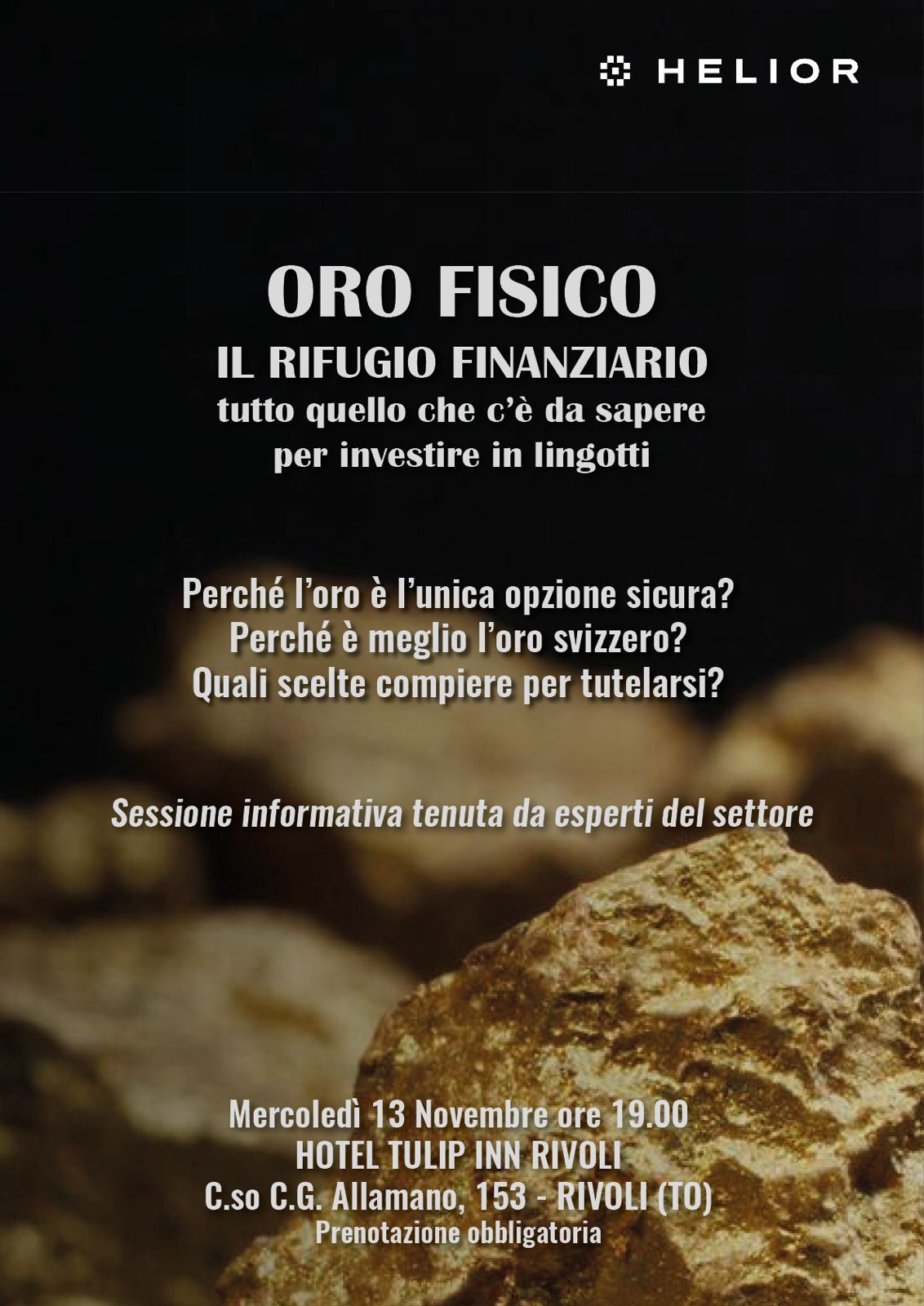 Rivoli (TO) - Oro Fisico: il Rifugio Finanziario