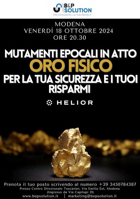 Modena 18.10 - Momenti Epocali in Atto: Oro Fisico